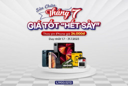 Ưu Đãi Tốt Nhất Tháng 7 - Thay pin iPhone giá 24.000 đồng