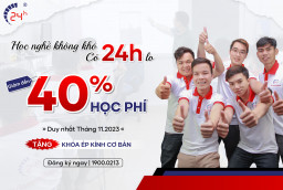 Học nghề không khó - Có 24h lo - Giảm đến 40% học phí