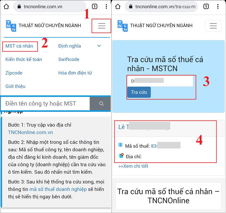 tra cứu mã số thuế 