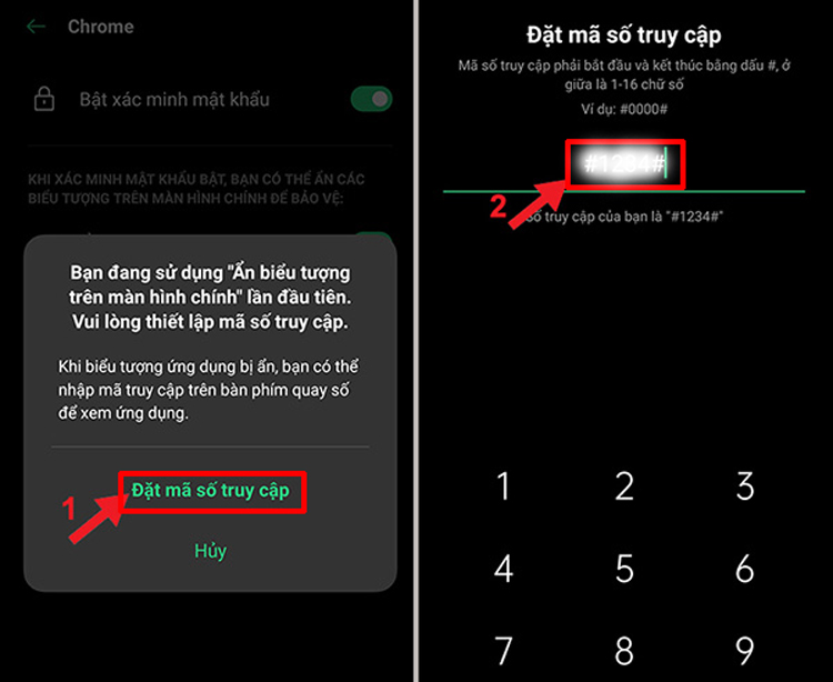ẩn ứng dụng trên Oppo 