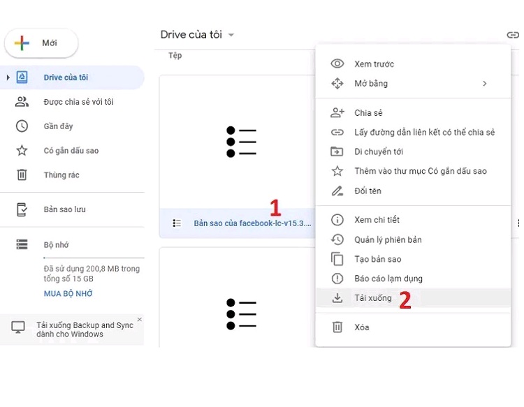 Các bước sau cùng trong cách tải file Google Drive mà bạn cần thực hiện