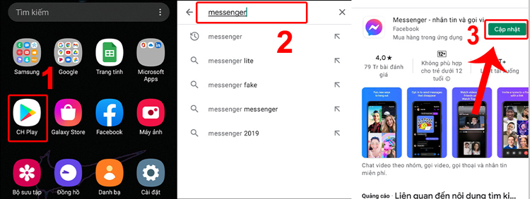 khắc phục messenger không gửi được ảnh