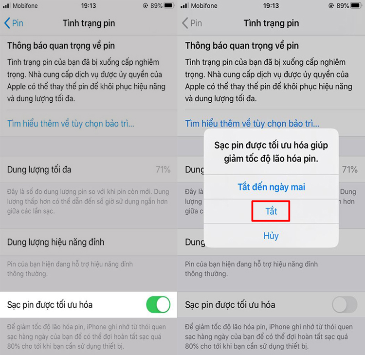  pin iPhone chỉ sạc đến 80%