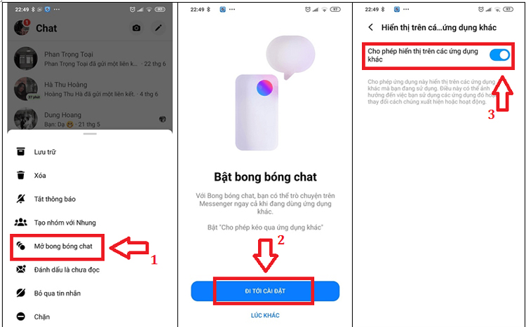 ghim tin nhắn Messenger 