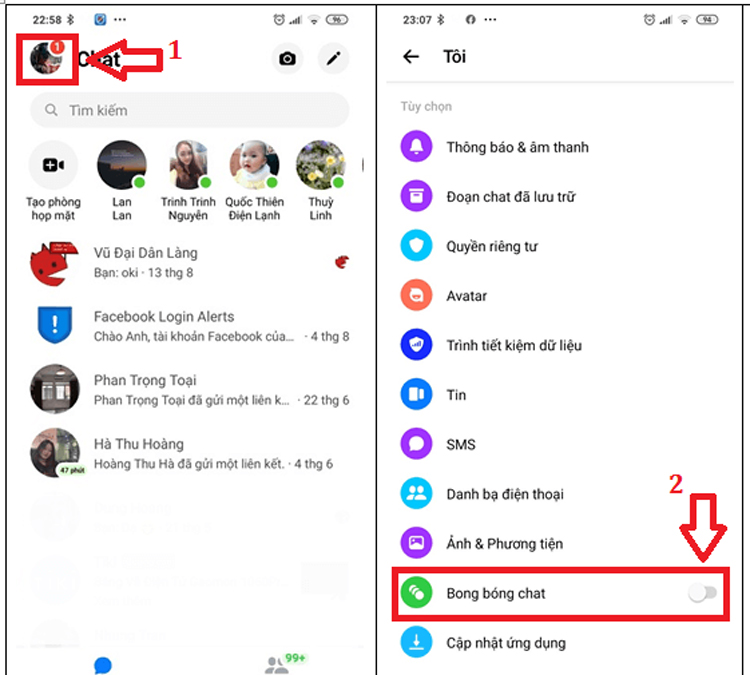 ghim tin nhắn Messenger 