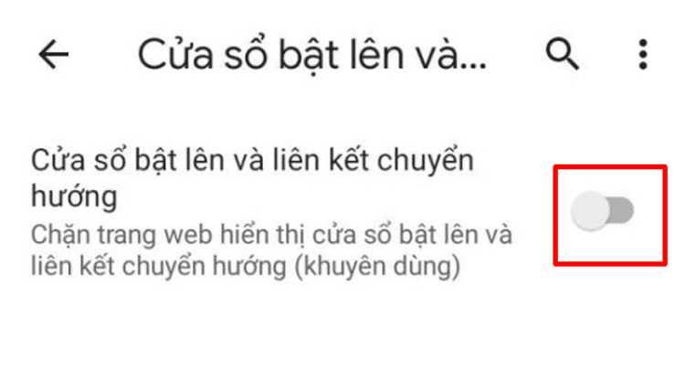 chặn quảng cáo tự bật lên trên Samsung