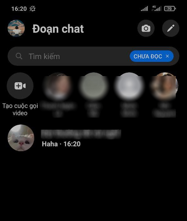 lọc tin nhắn trên Messenger