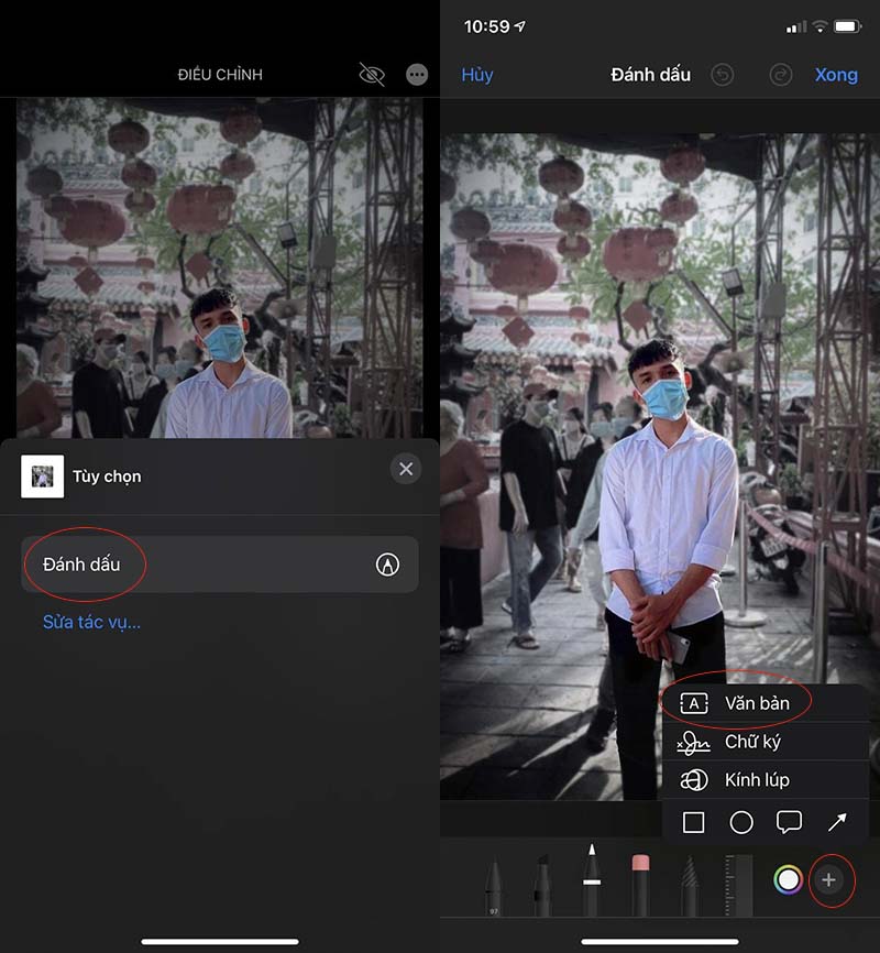 cách thêm ngày giờ vào ảnh đã chụp trên iphone