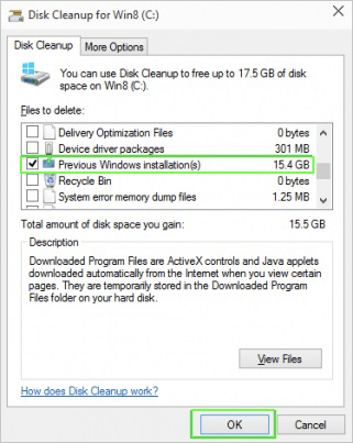 Cách xóa Windows old