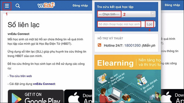 cách đăng ký sổ liên lạc điện tử