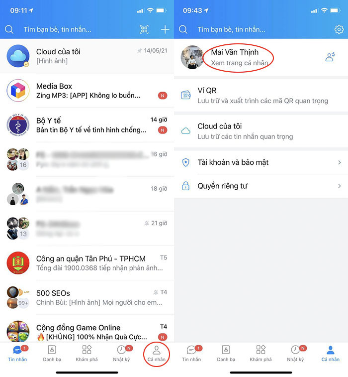 cách đổi tên zalo trên điện thoại