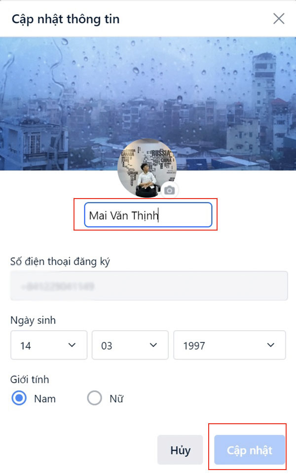 cách đổi tên zalo trên máy tính