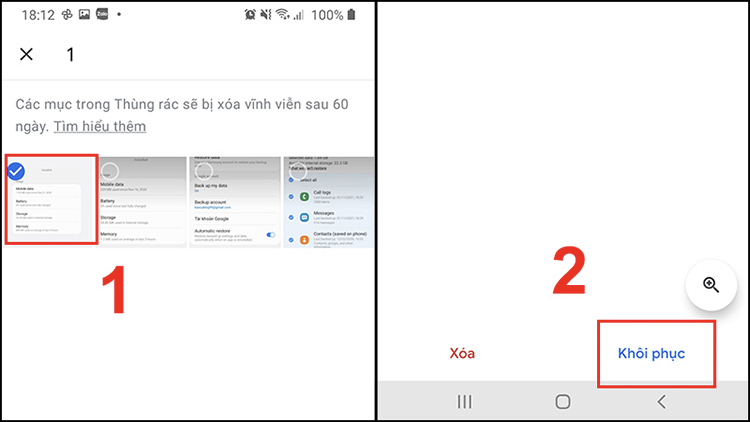 cách khôi phục ảnh đã xóa trên Android