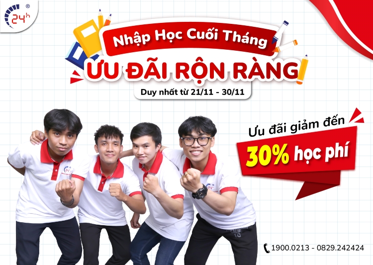 Nhập học cuối tháng - Ưu đãi rộn ràng