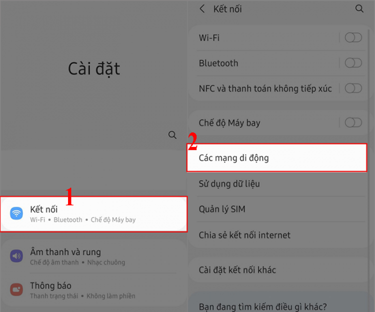 cách tắt VoLTE