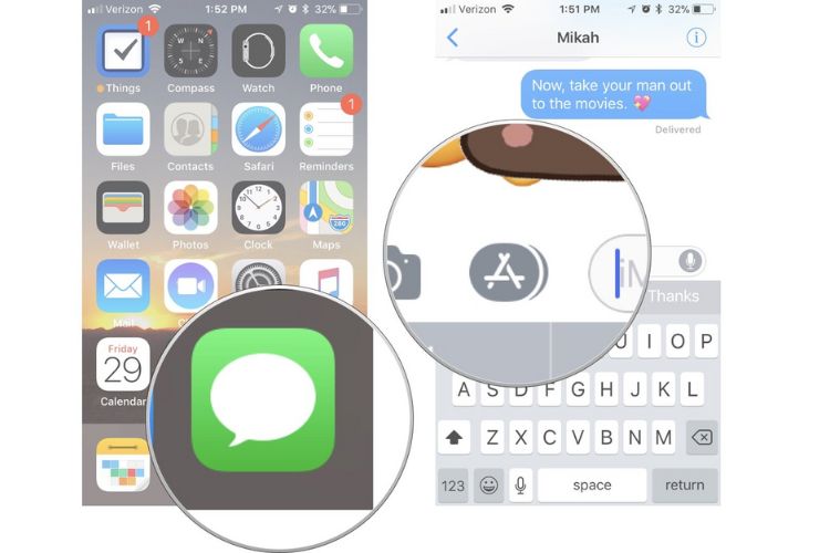 sticker trên imessage