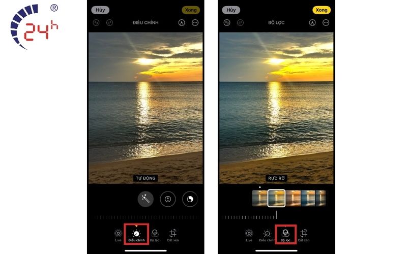 các công thức chỉnh màu ảnh trên iphone