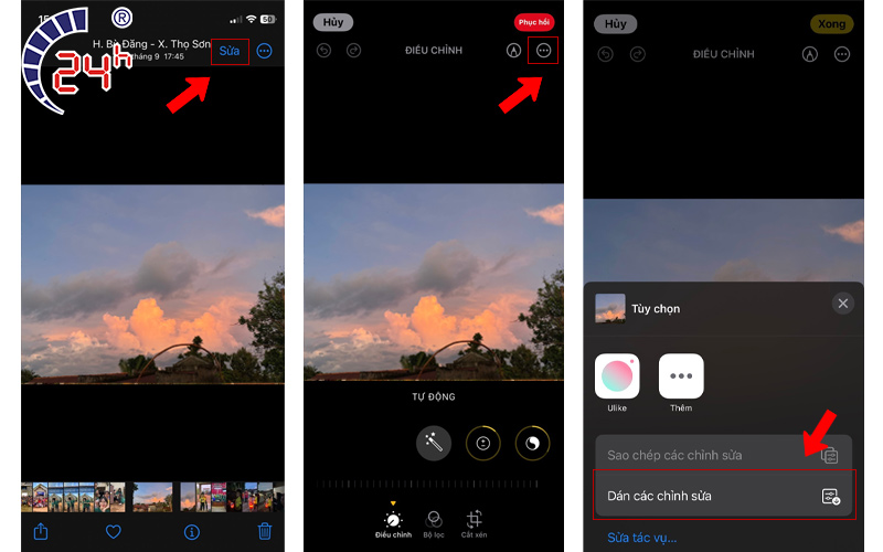 Cách lưu công thức chỉnh ảnh trên iPhone iOS 16