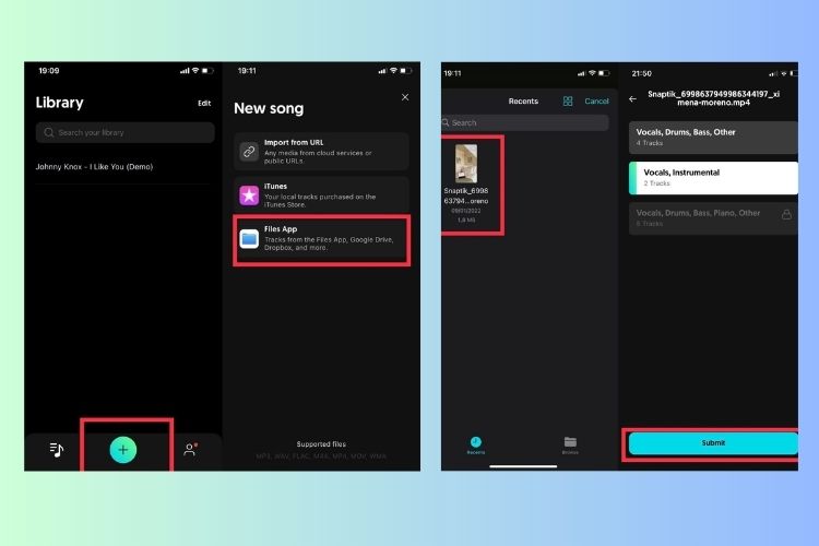 app tách lời khỏi nhạc online bước 4