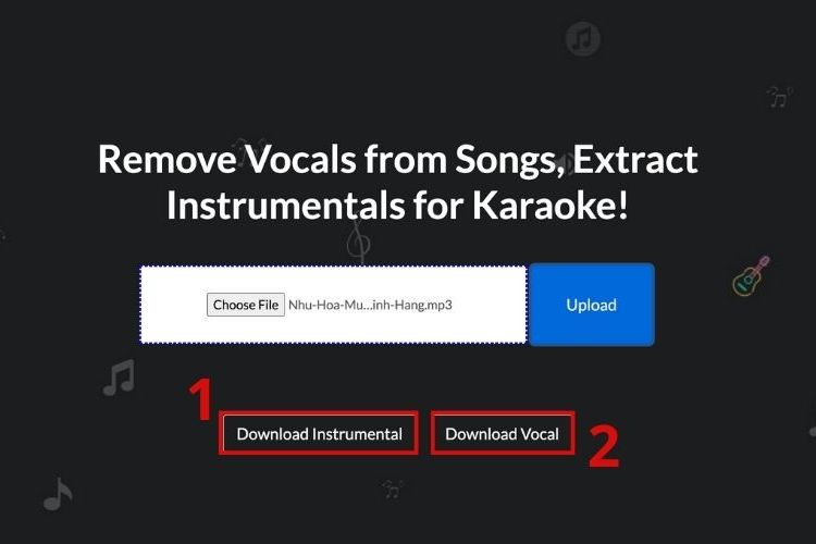 app tách nhạc và lời trong video bước 3