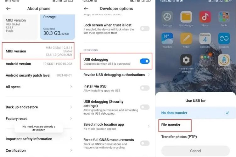 Kết nối điện thoại Android của bạn với Chromebook qua cáp USB