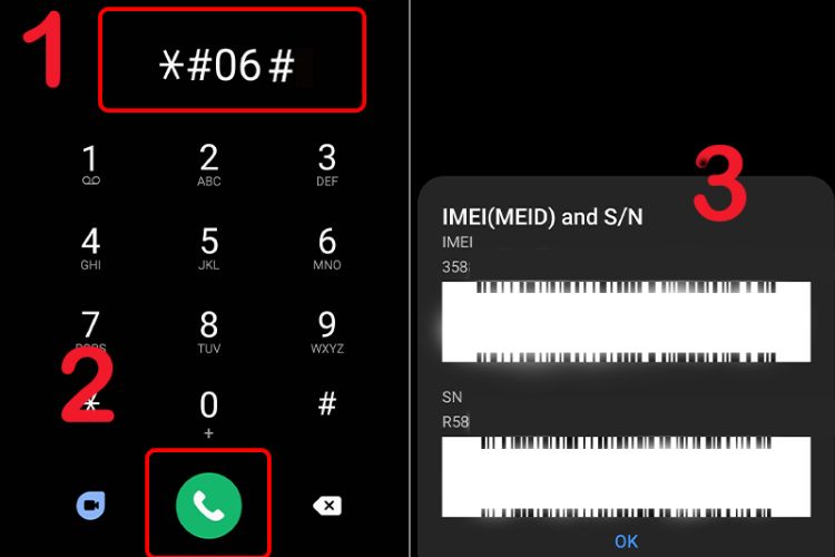 check bao hanh samsung IMEI bằng cú pháp 