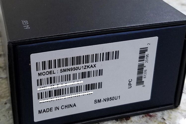 Kiểm tra check bảo hành samsung bằng IMEI trên hộp