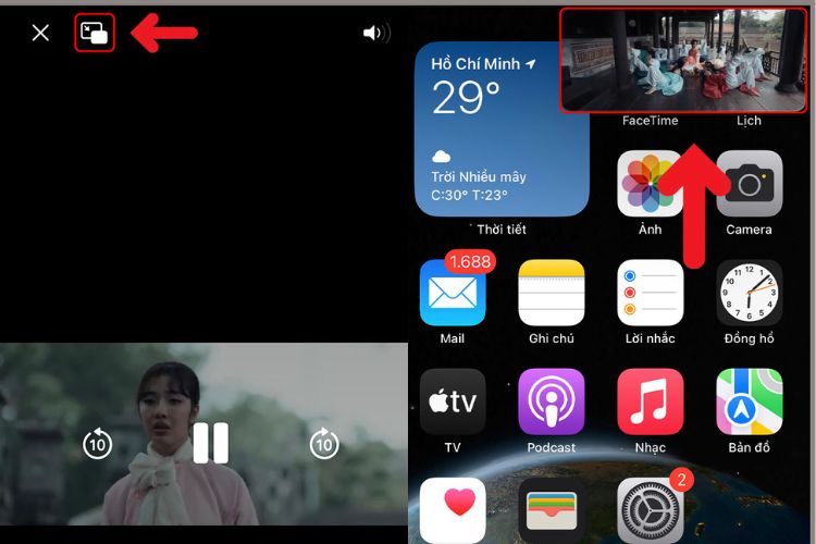 Hướng dẫn xem video ngoài màn hình cho iPhone