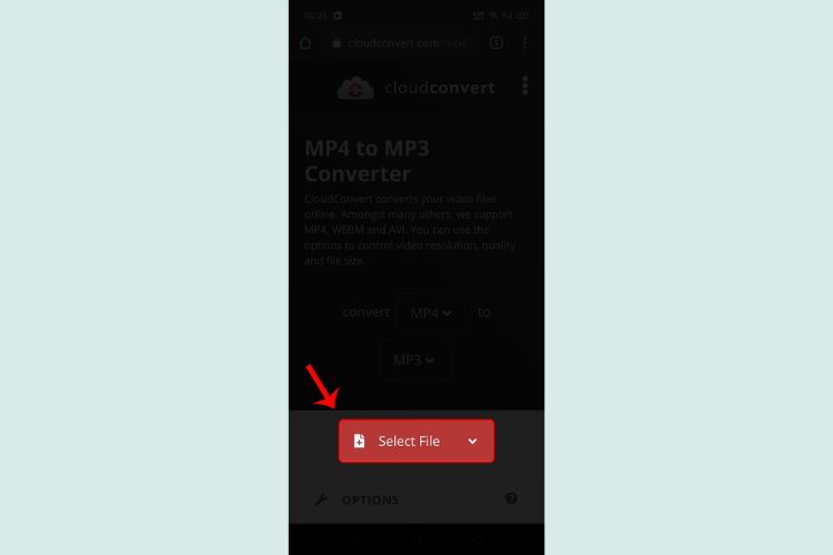  Truy cập vào trang CloudConvert để chuyển video TikTok thành file nhạc
