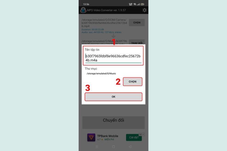 Thay tên file nhạc