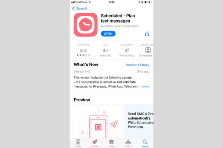 hẹn giờ gửi tin nhắn trên iPhone