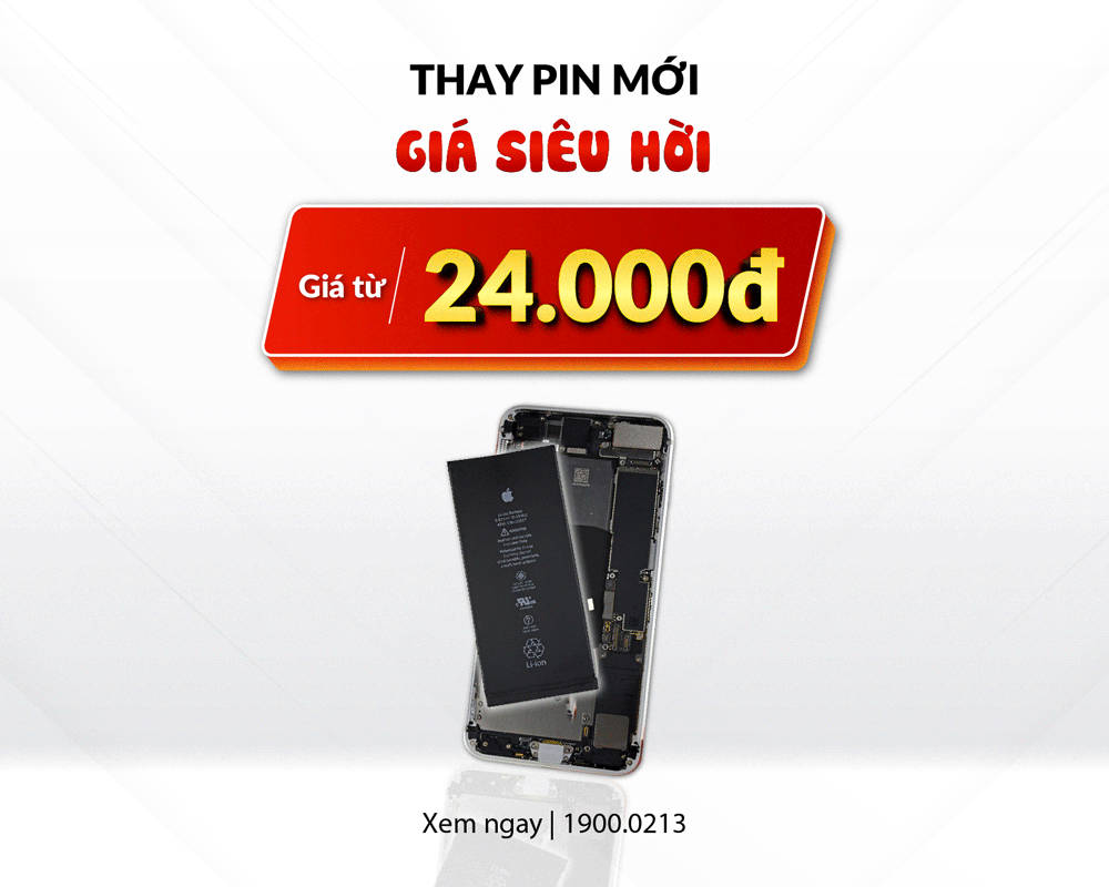 Khách có thể thay pin iPhone với giá từ 24.000 đồng