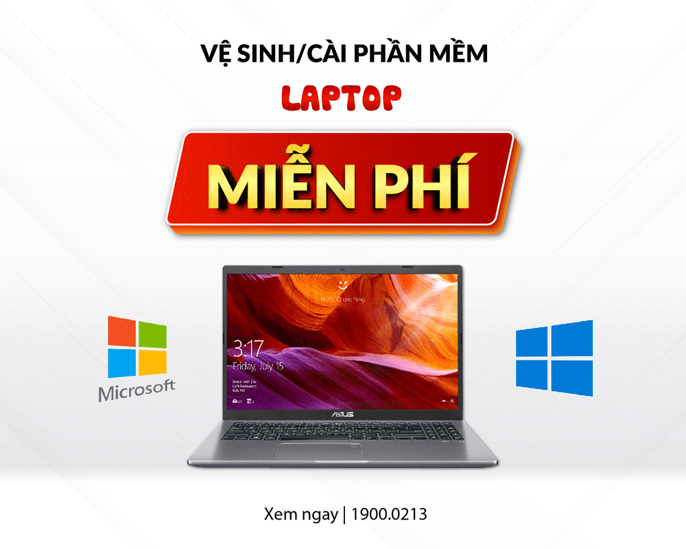 Vệ sinh/cài phần mềm laptop miễn phí