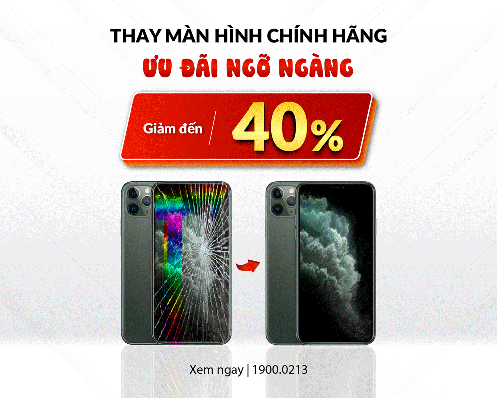 Giảm đến 40% chi phí thay màn hình iPhone