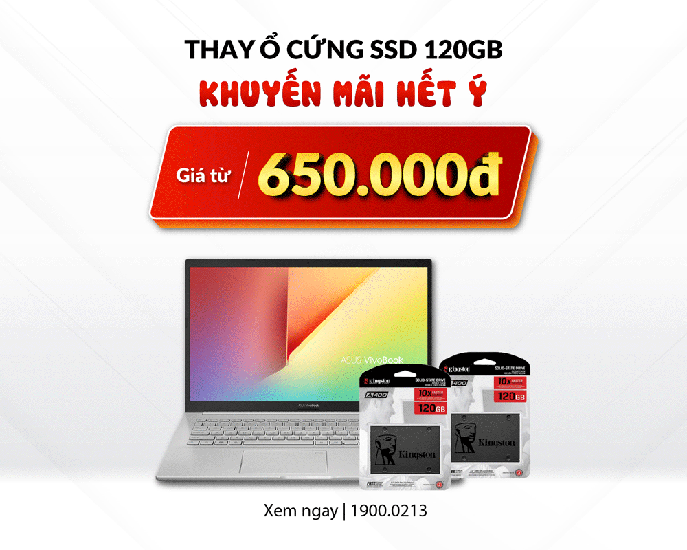 Dịch vụ thay ổ cứng laptop - giá từ 650.000 đồng