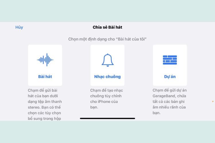 Chọn Nhạc chuông sau đó bấm Xuất.