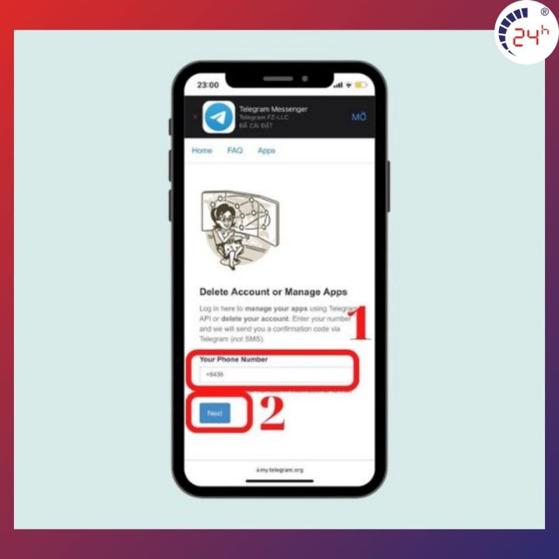 Cach reset tai khoan Telegram