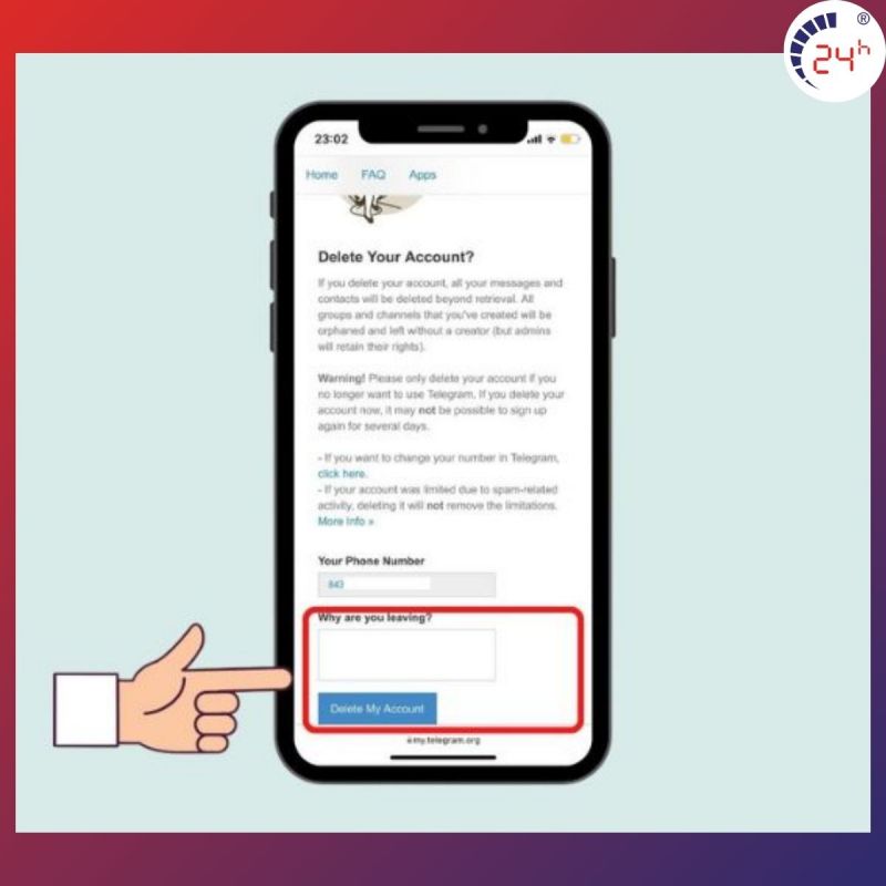 delete telegram account