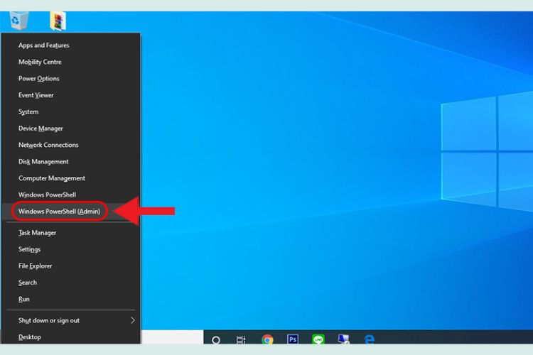 Mở PowerShell