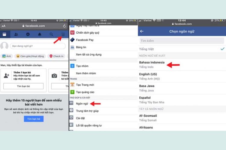 Bạn nhập tên Facebook một chữ muốn đổi vào ô “Nama depan” 