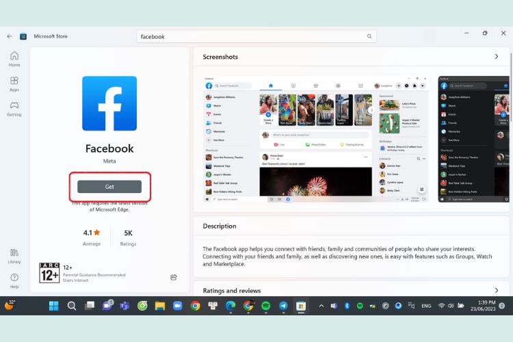 tải facebook về máy tính win 10