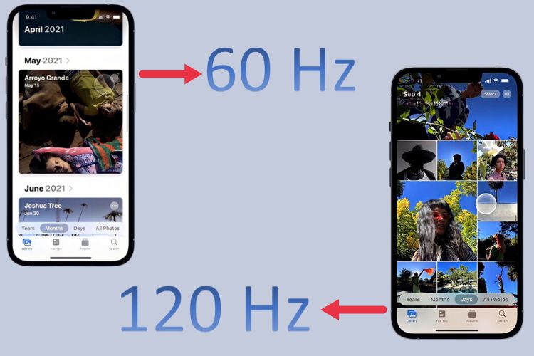 iPhone 13 Pro Max tần số quét màn hình 120Hz