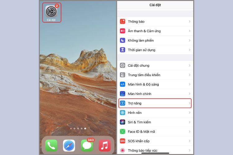 cách bật 120Hz tần số quét màn hình iPhone 13 Pro Max bước 1