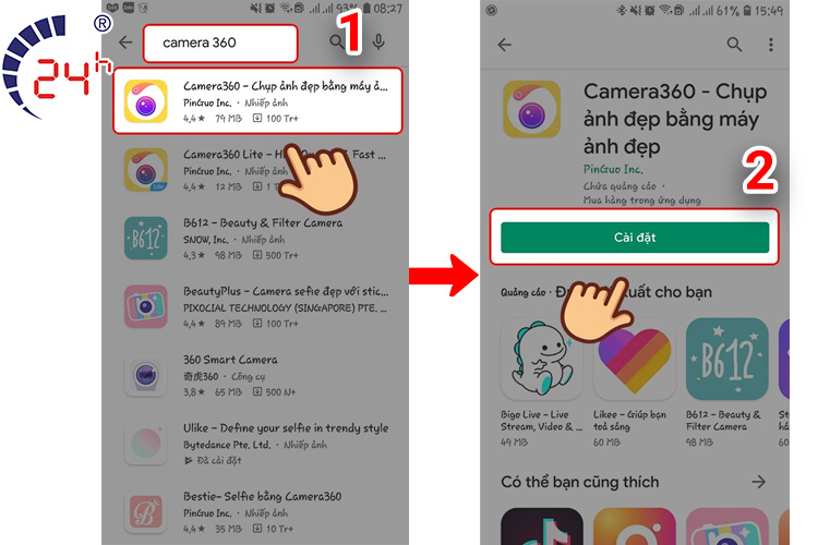 Tai camera 360 do ve may mien phi cho Android
