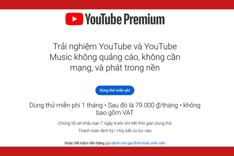 Chọn “Dùng thử miễn phí”.