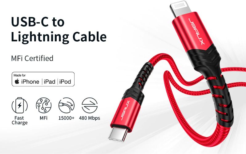 Cáp sạc nhanh JSAUX USB-C to Lightning