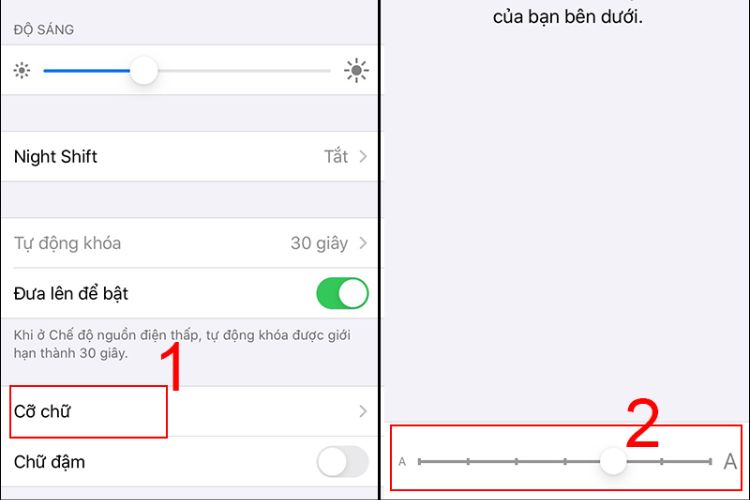 cách chỉnh cỡ chữ trên iphone