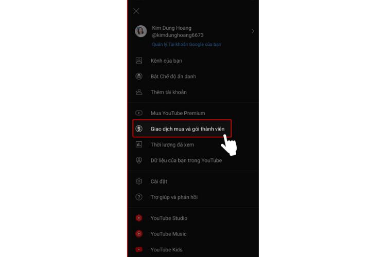 Cách mua Youtube Premium bằng máy tính