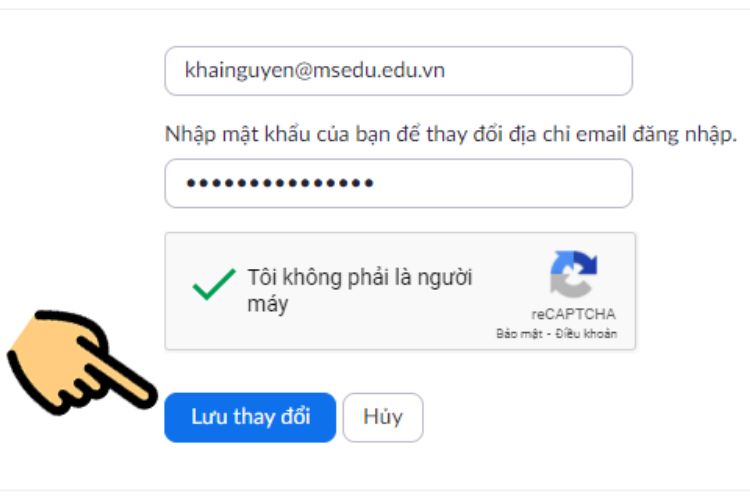 Đăng ký email do sở giáo dục cung cấp để tạo Zoom không giới hạn