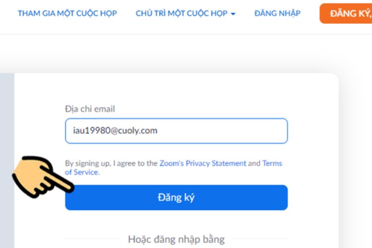Cách tạo Zoom không giới hạn bằng đăng ký email ảo
